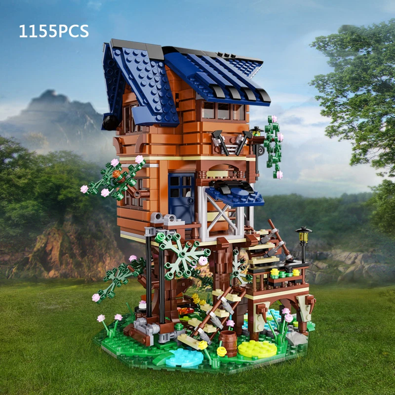 Creative Street View 4 Seasons Tree House Moc Building Block Figures Treehouse - £76.46 GBP