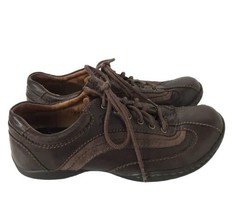 BORN Womens Shoes PALMERA Brown Leather Sneakers Lace Up Comfort Walking Sz 6 - £12.75 GBP