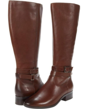 NATURALIZER-REID WOMENS KNEE HIGH RIDING BOOTS Size 7 M WC Leather NEW - $49.45