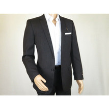 Men's Suit Wool Cashmere Georgio Cosani Two Buttons 910-04 Gray Pinstripe image 12
