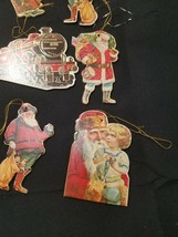 Lot Of 13 Vintage 1977 Merrimack Publ. Corp. Santa Claus Double Sided Ornaments - £11.54 GBP