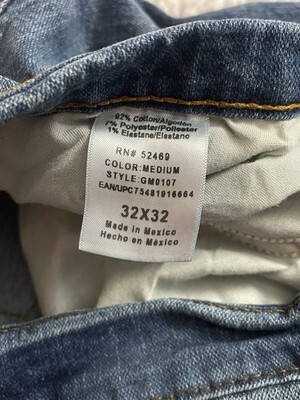 George Men's Athletic Straight Fit Blue Jeans 32x32 Medium Blue RN 52469 Item image 5