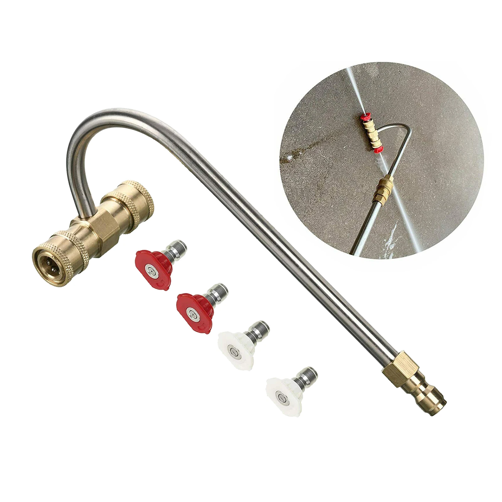 Copper Steel Gutter Cleaning Blower Attachment Kit for Debris and Dry Leaves - £22.08 GBP