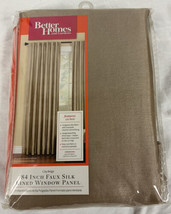 NEW IN PACKAGE. Better Home and Garden FAUX SILK Panel  84” Clay Beige - £6.21 GBP