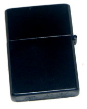 Zippo Lighter - Plane Blank, Black with Black Back - $21.78