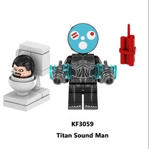  Skibidi Toilet Hot Anime Figure Titan Sound Man Mini Building Block ABS Toys - £3.93 GBP