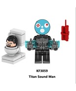  Skibidi Toilet Hot Anime Figure Titan Sound Man Mini Building Block ABS... - $6.79 CAD
