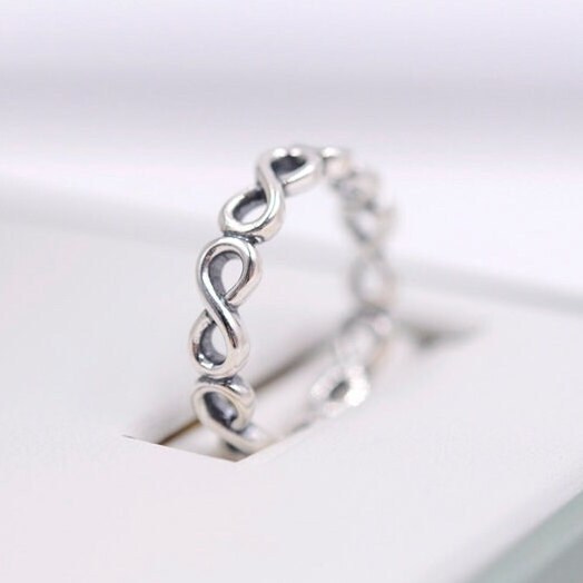 925 Sterling Silver Infinite Shine Ring For Woman Jewelry Finger Ring 48 to 60MM