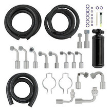 Universal 134a Air Conditioning Hose Kit O-Ring Fittings Drier AC Hose Assembly - £113.53 GBP