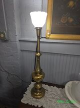 Vintage Rembrandt Palace-Size Brass Torchiere Lamp Pair - Hollywood Rege... - $571.90