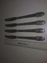 Lot 4 Vintage IS Rogers Bros 1847 FIRST LOVE Silverplate Knives 8.5&quot; long - £10.26 GBP