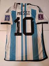 Lionel Messi Argentina 2022 World Cup Signature 3 Star Match Home Soccer Jersey - $90.00