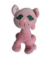 Large Pink Kitty Cat Green Eyes  Plush Stuff Animal Cascade Toys 16&quot; Tall - £11.85 GBP