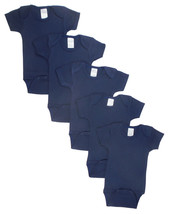 Unisex 100% Cotton Navy Bodysuit Onezies (Pack of 5) Large - $39.19
