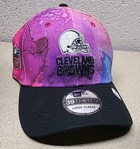 New Era Cleveland Browns NFL Crucial Catch 39THIRTY Fitted Hat Size LARG... - $34.89