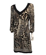 Chico&#39;s Shift Dress Gorgeous Animal Print Versatile All Seasons SZ 1 M/8 - $29.67