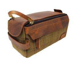 Men's Travel Toiletry Organizer Shaving Dopp Kit Leather Bag 18Dopp - $29.99