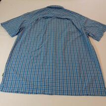 Koppen Outdoors Men's Vented Short Sleeve Plaid Shirt Hidden Zipper Pocket Sz M image 2