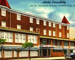  Linen Postcard - Hotel Piccadilly Atlantic City NJ New Jersey Tichnor U... - $5.89