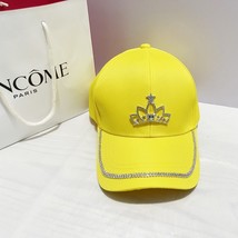 Rhinestone Crown Cap Women&#39;s Light Luxury Baseball Cap Face Small Shade Sun Hat - £12.99 GBP