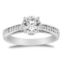 Solid Genuine 14k White Gold 1 1/10ct Round Fine Cubic Zirconia Engagement Ring - $371.00+