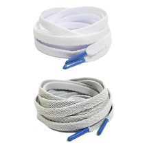 Flat Shoe Laces For Air AJ Jordan 4 IV Industrial Cool Grey Military Blue - $7.49