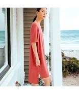 $178 Eileen Fisher Notch Hem Shift Dress Petite Large Pink Tencel Stretc... - $82.47