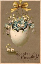 C1910 Easter Postcard egg flower greetings a1 - £16.97 GBP