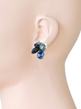 7/8” Long Ultramarine Collection Blue Elegant Clip-On Earrings By Sorrelli - £74.72 GBP