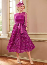 Kaleidoscope Ruffle Detail Magenta Prom Dress  UK 16    (fm84-11) - $139.43