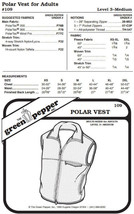 Adult&#39;s Polar Vest #109 Sewing Pattern (Pattern Only) gp109 - $8.00