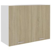 Modern Wooden Sonoma Oak 2 Door Wall Mounted Hanging Kitchen Storage Cabinet - £91.67 GBP