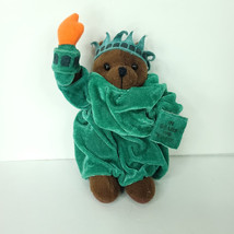 NY Statue of Liberty Teddy Bear Brown Li&#39;l Liberty In Bears We Trust 8&quot; ... - £15.29 GBP