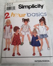 Simplicity Dress T-Shirt Shorts Jumper Top Girls Uncut Sz 2 - 4 Pattern 8313 - £4.72 GBP