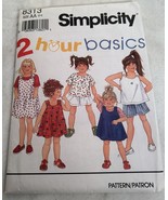 Simplicity Dress T-Shirt Shorts Jumper Top Girls Uncut Sz 2 - 4 Pattern ... - $5.93