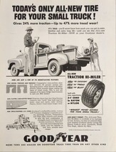 1954 Print Ad Goodyear Truck Tires Small Farm Pickup Truck Akron,Ohio - $18.58