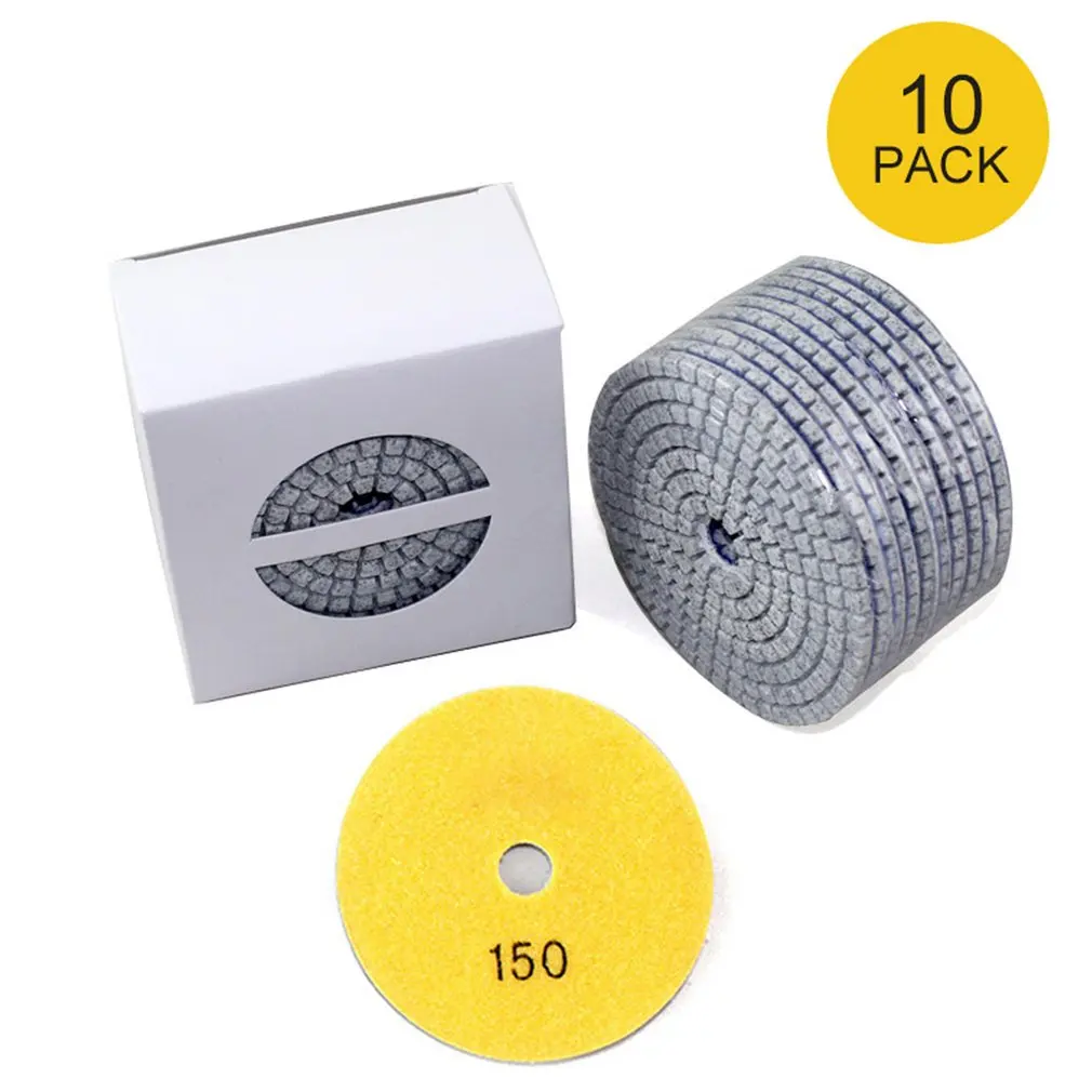 10pcs  Polishing Pads Kit 4 inch 100mm Wet/Dry for Granite Stone Concret... - $206.24