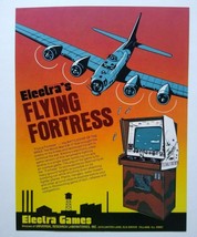 Flying Fortress Arcade FLYER Original Video Game 1976 Paper Combat Art Electra  - £33.61 GBP