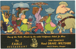 Fable Restaurant Cameo Lounge Hotel Drake Wiltshire San Francisco CA Pos... - $8.60