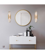 Modern Alabaster &amp; Iron Wall Lamp LED Light Sconce Home Lighting - $135.96 CAD+