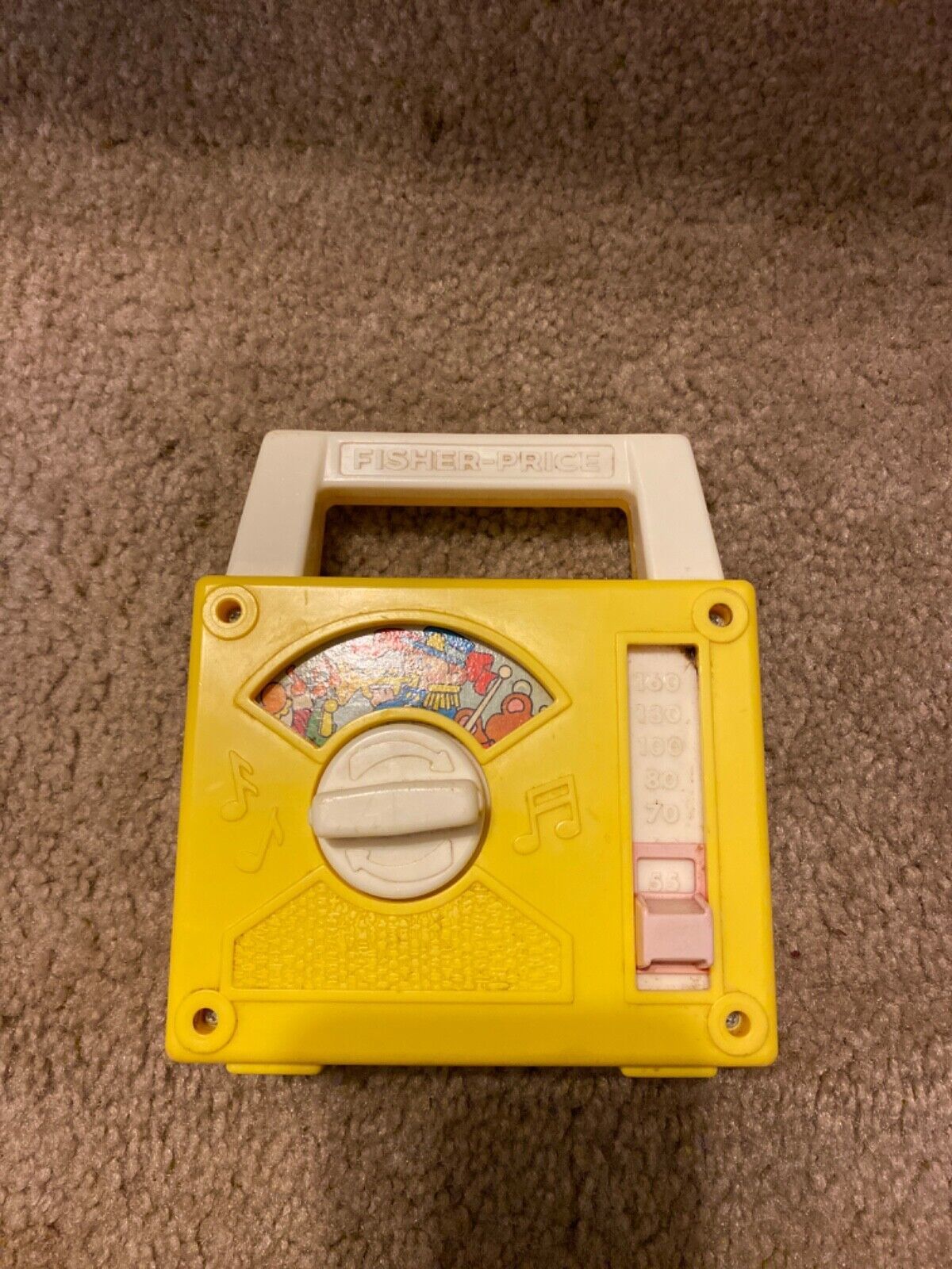 VINTAGE 1980 FISHER PRICE WHEN YOU WISH UPON A STAR TOY WIND UP MUSIC BO... - $11.29