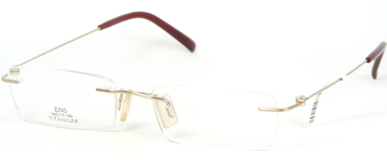 EINS HST 610 Oro Pálido Único Raro Gafas De Titanio 49-17-140mm Japón - $96.02