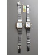 Vintage Swiss Electronic Quartz Watch Pair His &amp; Hers Herodia 1980’s NOS... - €146,84 EUR
