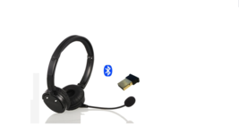 Headset adjustable Mic for Computer  Call Center  Bluetooth w/USB Dongle  - £55.95 GBP
