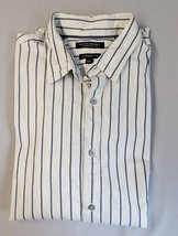 Banana Republic Button Up Shirt Camden Fit Oxford Long Sleeve Striped Large - £9.56 GBP
