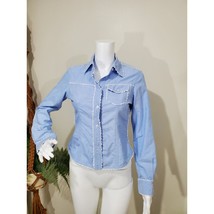 Elevenses Anthropologie Women&#39;s Button Down Denim Long Sleeve Top Size 2 - $23.76