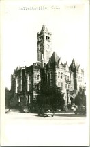 RPPC Halletsville Texas TX Lavaca County Courthouse UNP Postcard - £23.70 GBP