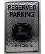 John Deere Reserved Parking Black and Gray Farming Tractor Embossed Meta... - £15.69 GBP