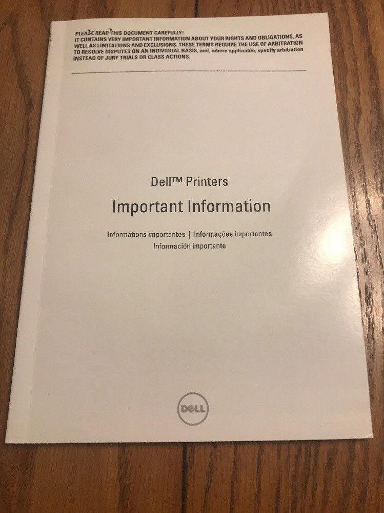 Dell Printers Important Information Instruction Manual Ships N 24h - £12.44 GBP