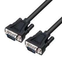 DTech RS-232 Cable 10ft RS232 Serial Cable Male to Male 9 Pin DB9 Cord Straight  - £18.87 GBP
